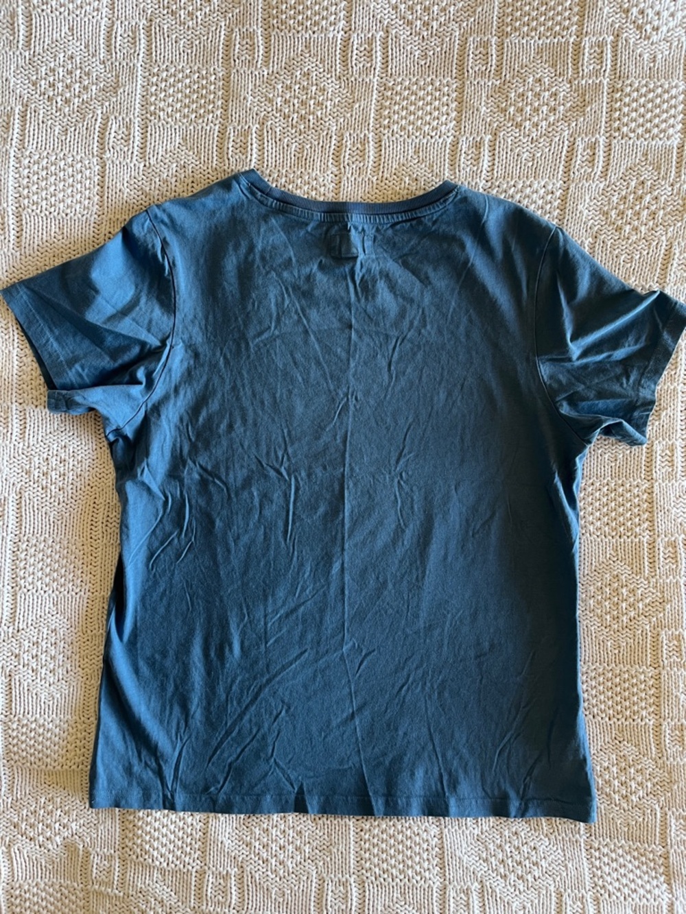 PACT Organic "NATURE" Graphic Crewneck Short Sleeve Tee in Light Blue Sz M - Picture 8 of 9